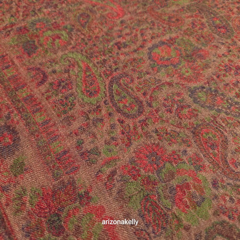 NWT Wool Scarf Lightweight Colorful Paisley - Picture 11 of 11